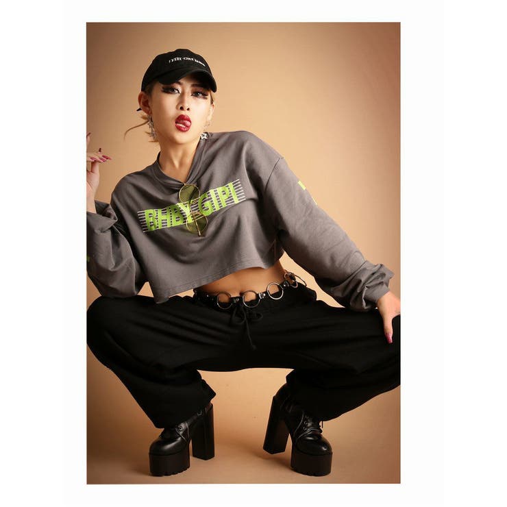 グレー | 長袖カットソー 長袖 ショート丈 | bombshell