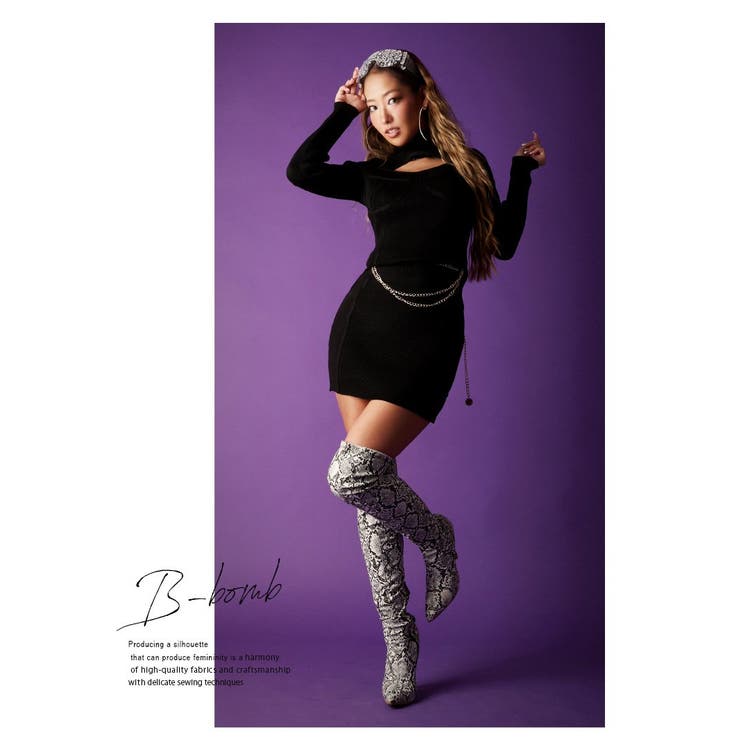 ワンピース 長袖 リブニット | bombshell | 詳細画像5 