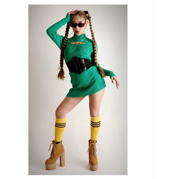 ワンピース 長袖 リブニット | bombshell | 詳細画像7 