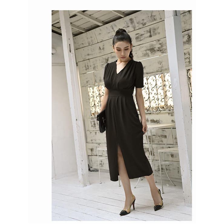 ブラック | ワンピース キャバドレス タック入り | Ryuyu