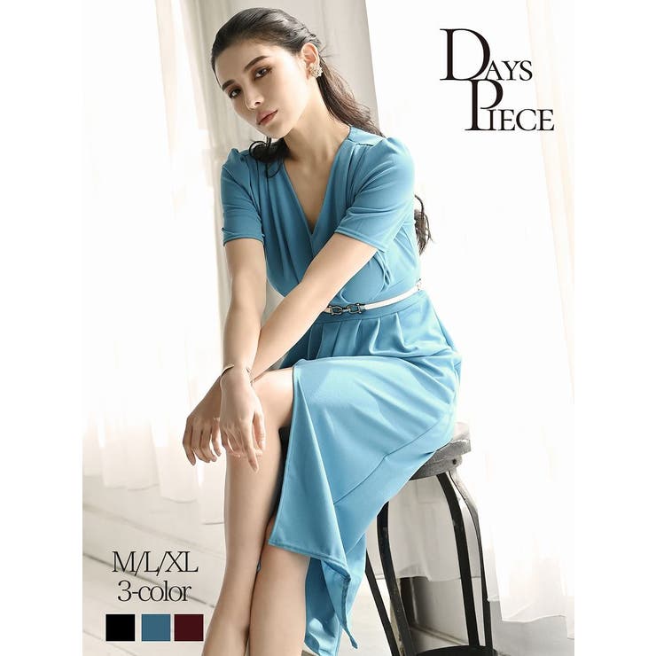 ブルー | ワンピース キャバドレス タック入り | Ryuyu