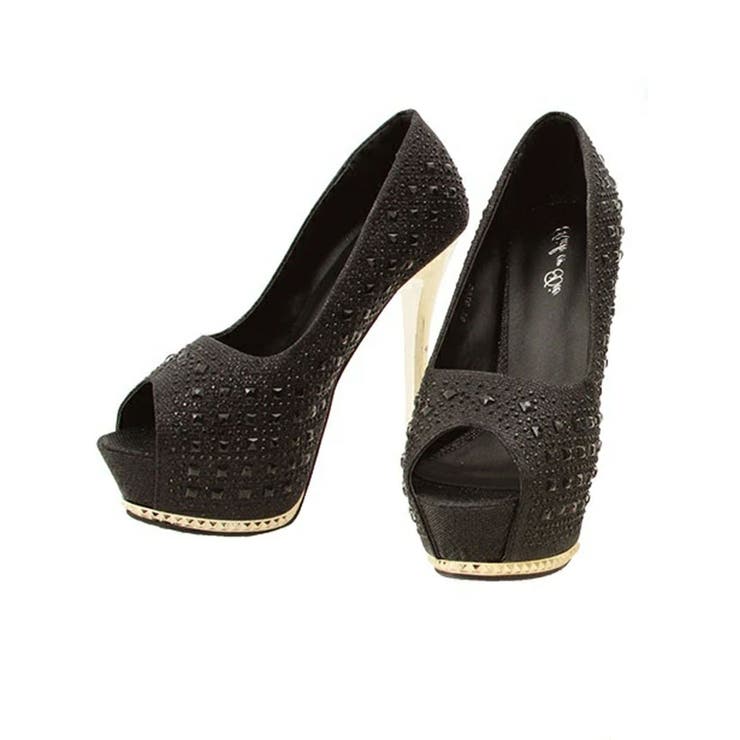 ブラック | パンプス ヒール ラメ | Ryuyu