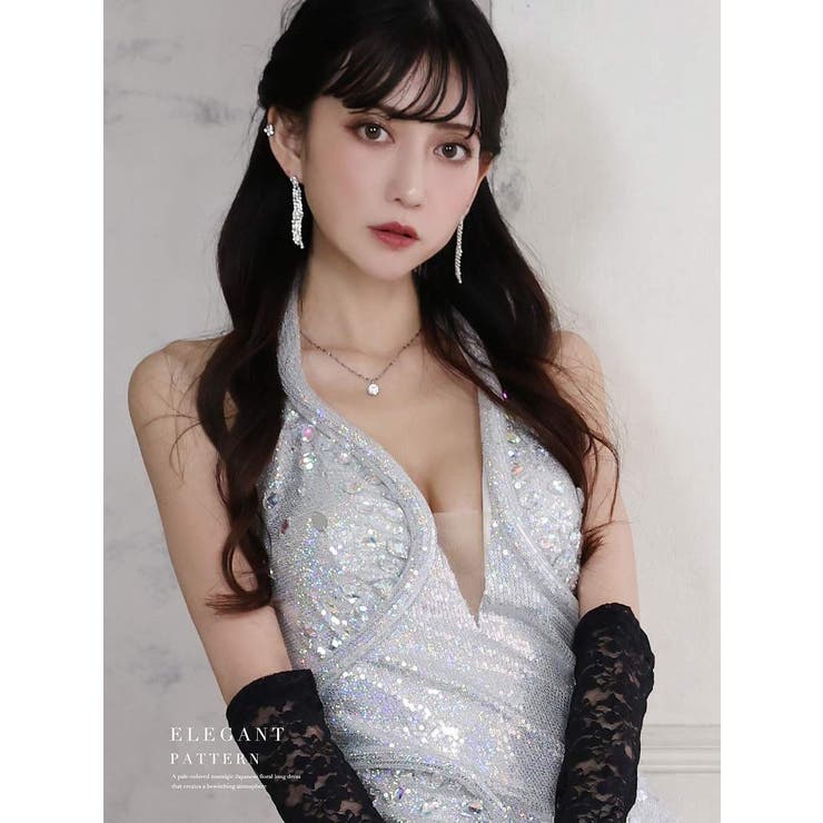 キャバドレス ロング 光沢生地 | Ryuyu | 詳細画像7 