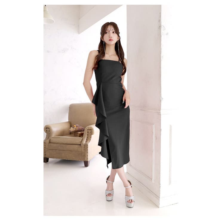 キャバドレス ロング 大き目フリル | Ryuyu | 詳細画像8 