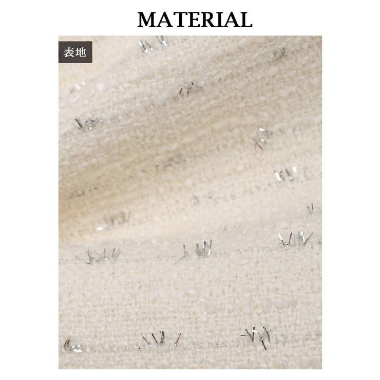 キャバスーツ ラメツイード 白 | Ryuyu | 詳細画像13 