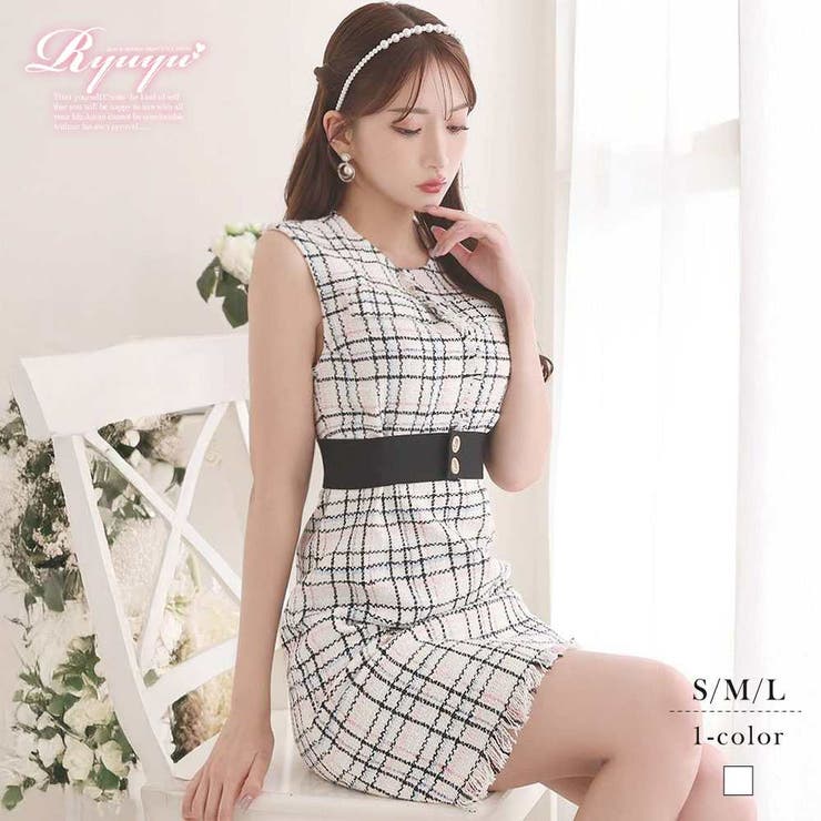 キャバドレス ミニ ツイード | Ryuyu | 詳細画像1 