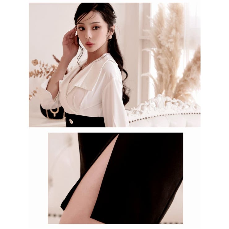 ワンピース キャバドレス シャツワンピース | Ryuyu | 詳細画像7 