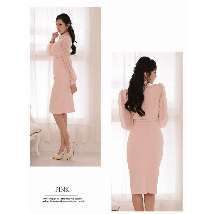 ワンピース キャバドレス 袖付き | Ryuyu | 詳細画像4 