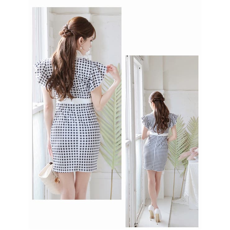 キャバドレス ミニ チェック柄 | Ryuyu | 詳細画像5 