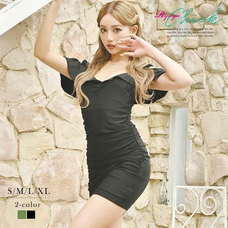 ブラック | キャバドレス ミニ オフショル | Ryuyu
