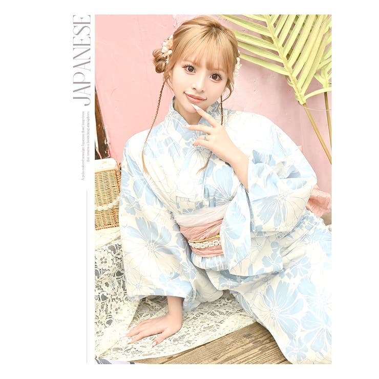 浴衣 青 ベージュ | Ryuyu | 詳細画像4 