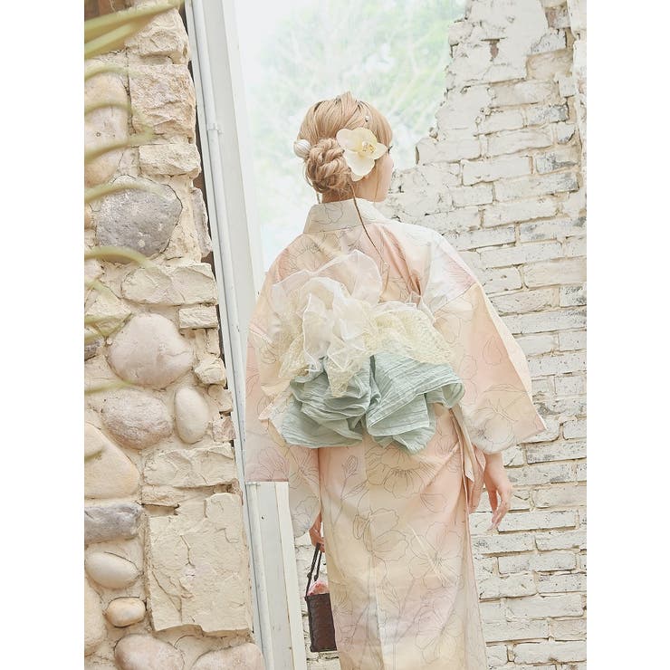 浴衣 ピンク ベージュ | Ryuyu | 詳細画像4 