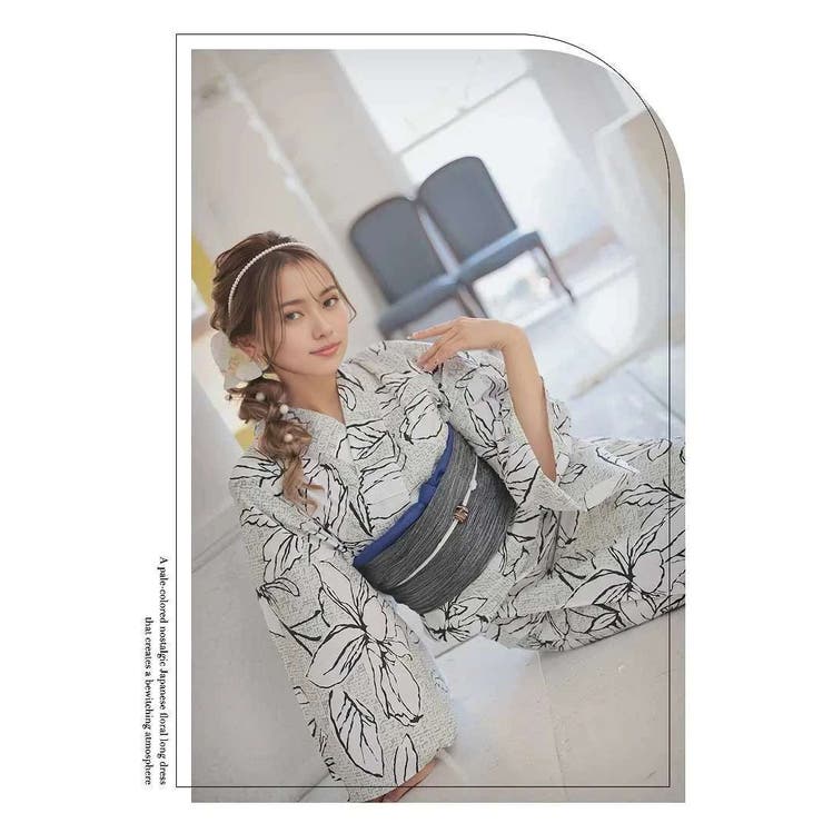 浴衣 グレー 大柄 | Ryuyu | 詳細画像7 