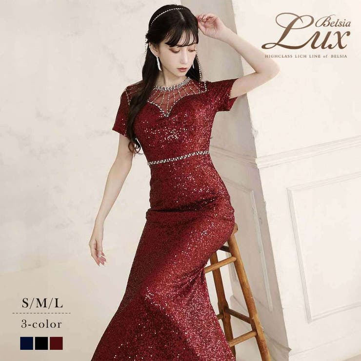 キャバドレス ロング 総スパンコール | Ryuyu | 詳細画像1 