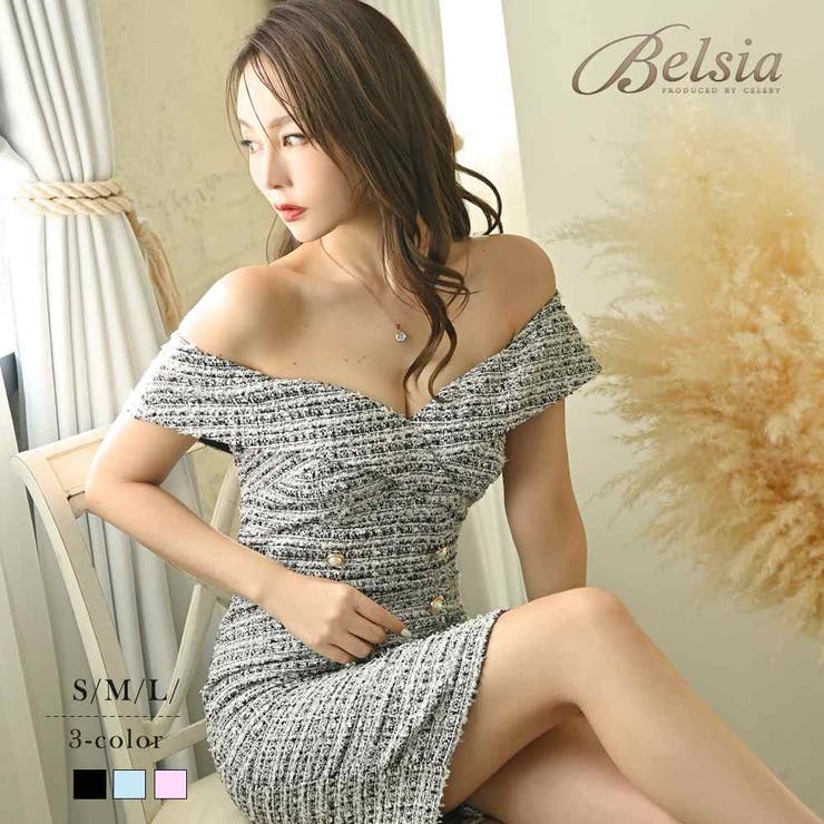 ブラック | キャバドレス ミニ ツイード | Ryuyu