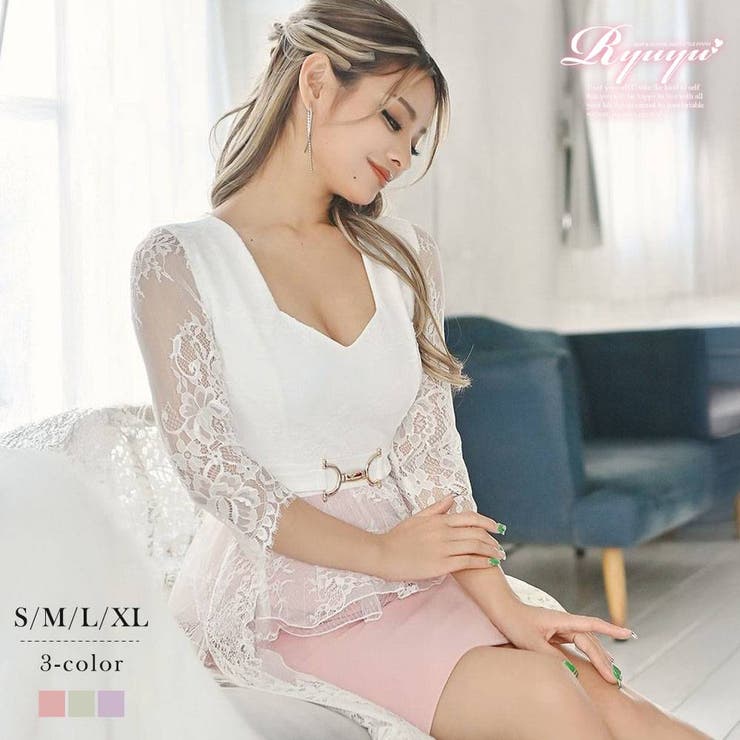 ピンク | キャバドレス ミニ レース | Ryuyu