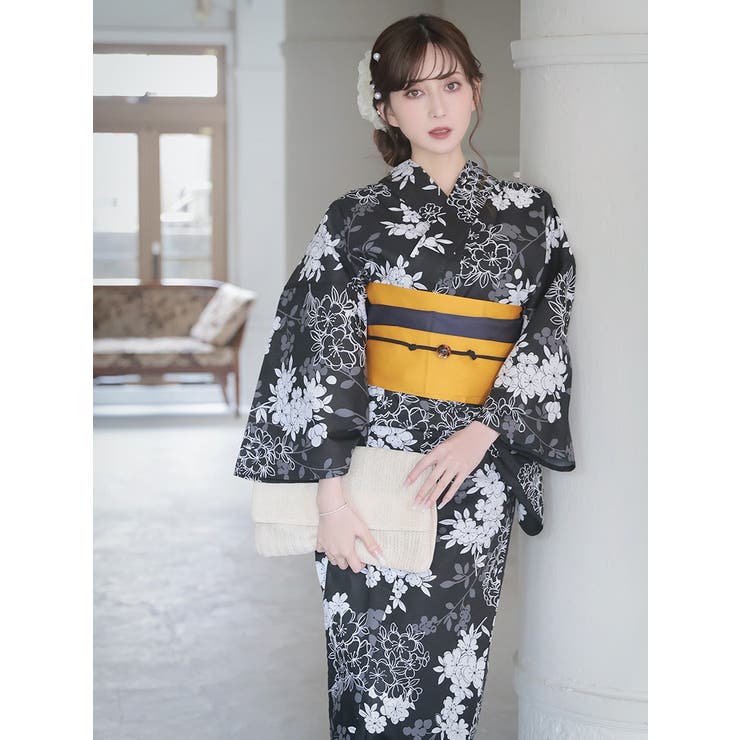 浴衣 黒 小花柄 | Ryuyu | 詳細画像8 