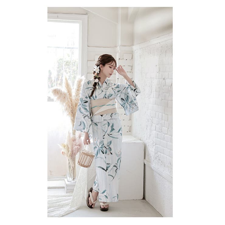 浴衣 青 白[品番：RV000012100]｜Ryuyu（リューユ）のレディース