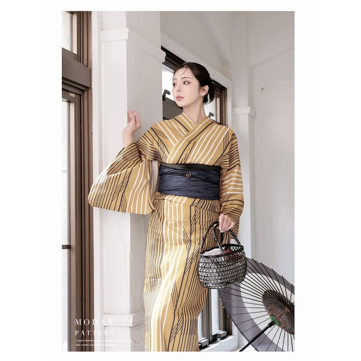 浴衣 イエロー レトロモダン | Ryuyu | 詳細画像4 