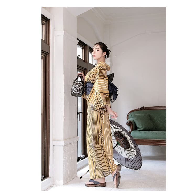 浴衣 イエロー レトロモダン | Ryuyu | 詳細画像10 