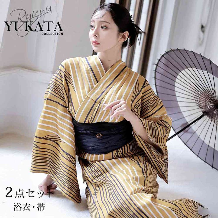 浴衣 イエロー レトロモダン | Ryuyu | 詳細画像1 