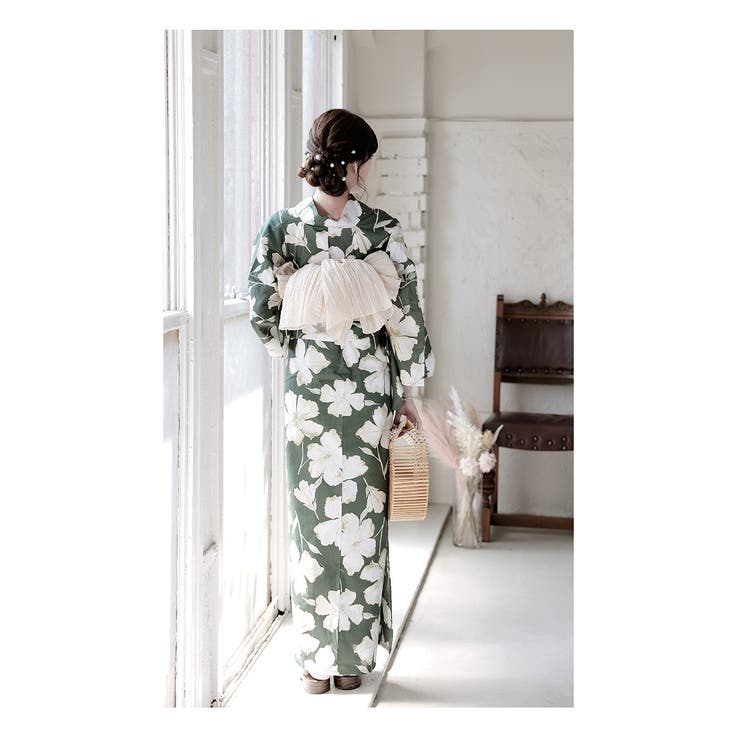 画像と全く同じ帯付き◆ノー皺加工最高級クールパス◆モダン翡翠緑浴衣 楽天市場】浴衣 2点セット ホオズキ グレージュ ニュアンスカラー