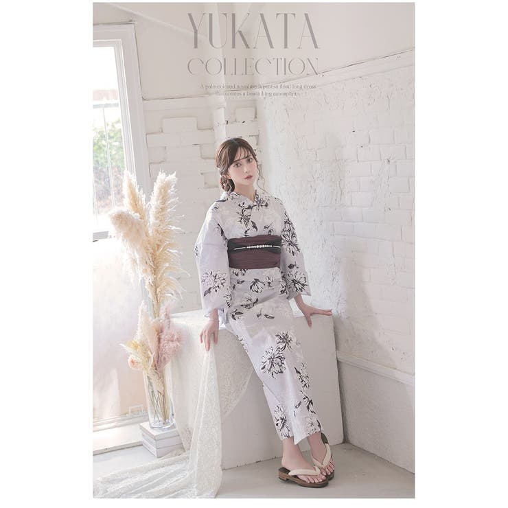 浴衣 ベージュ 花 | Ryuyu | 詳細画像7 