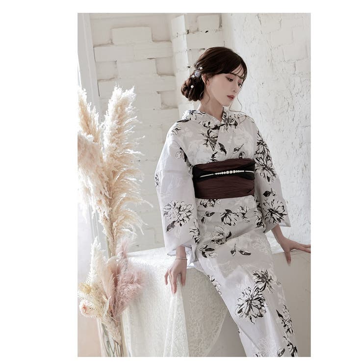 浴衣 ベージュ 花 | Ryuyu | 詳細画像10 