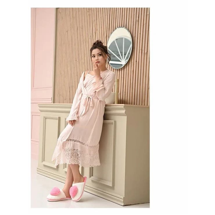 ピンク | ルームウェア リップ サテン風 | Ryuyu