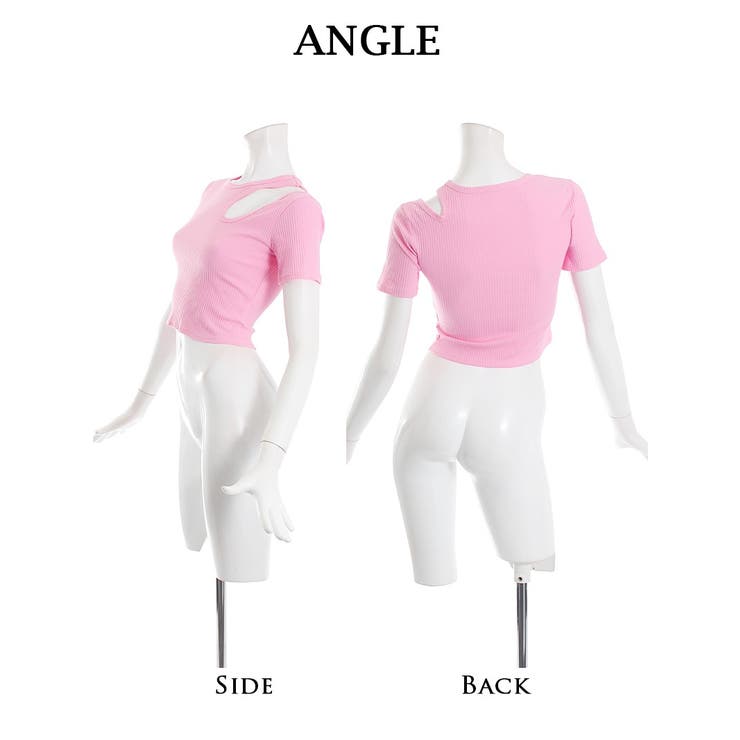 半袖Tシャツ カットソー リブニット素材 | bombshell | 詳細画像7 