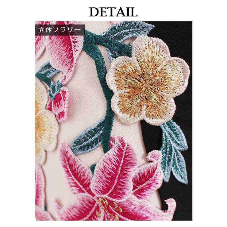 キャバドレス ミニ 花柄 | Ryuyu | 詳細画像16 