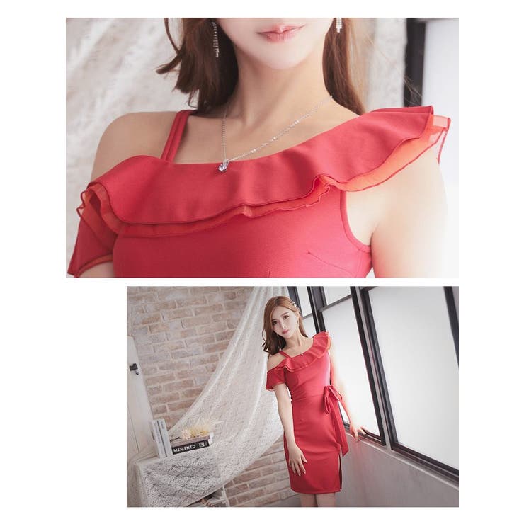 キャバドレス ミニ オフショル | Ryuyu | 詳細画像3 