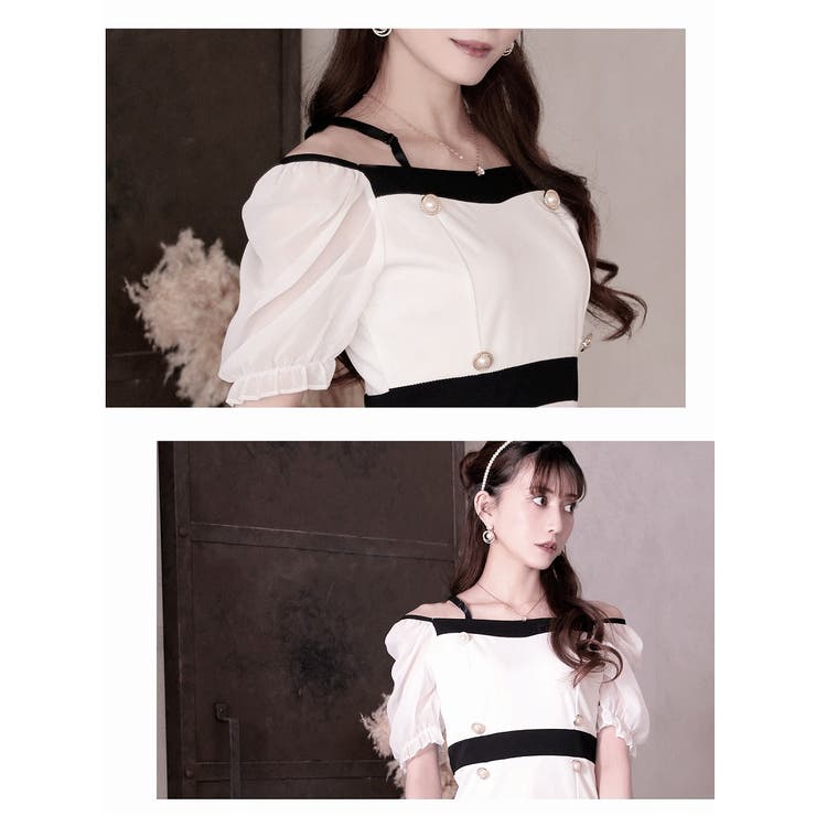 キャバドレス ミニ 袖付き | Ryuyu | 詳細画像3 