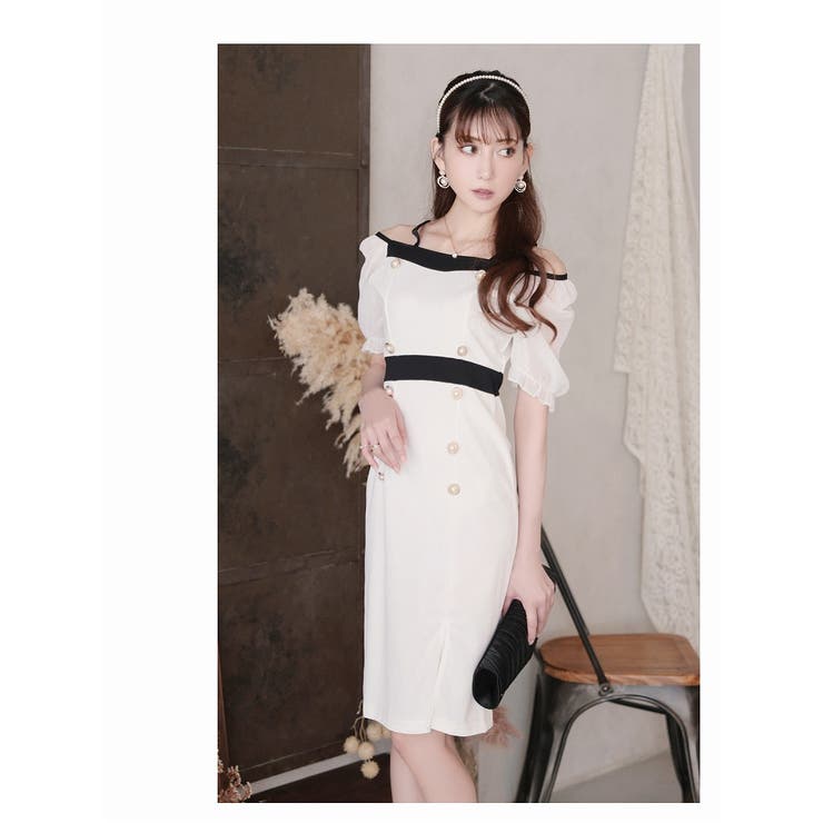 キャバドレス ミニ 袖付き | Ryuyu | 詳細画像4 