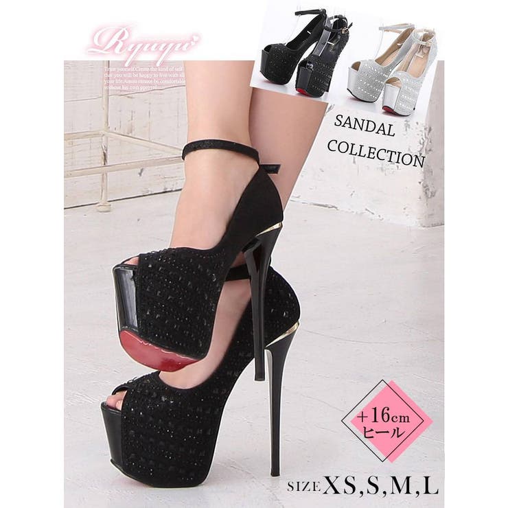 パンプス ヒール オープントゥパンプス | Ryuyu | 詳細画像1 