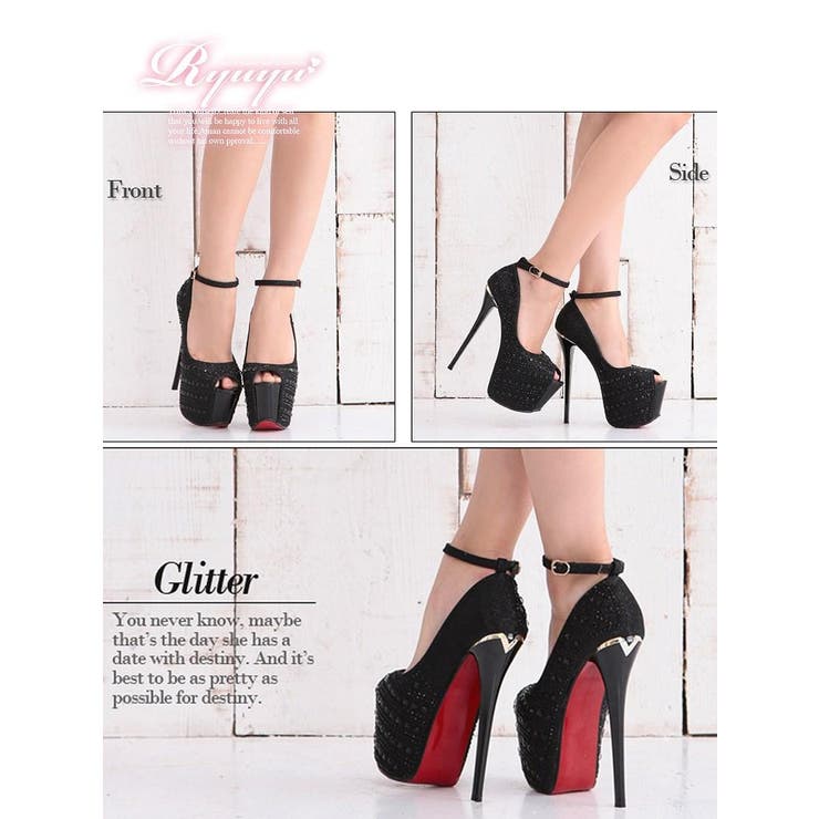 パンプス ヒール オープントゥパンプス | Ryuyu | 詳細画像4 