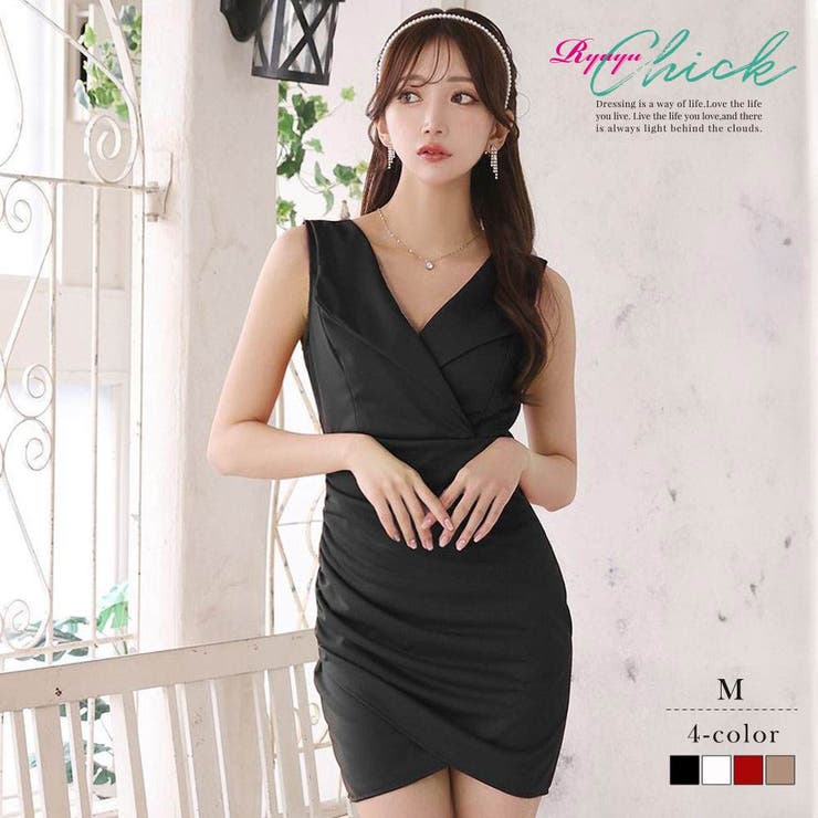 ブラック(10月下旬) | キャバドレス ミニ 襟付き | Ryuyu