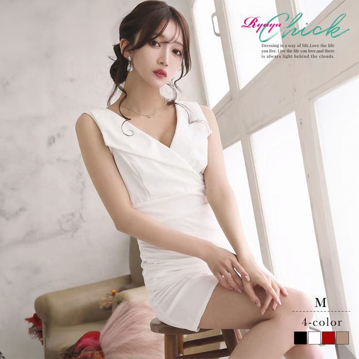 キャバドレス ミニ 襟付き | Ryuyu | 詳細画像1 