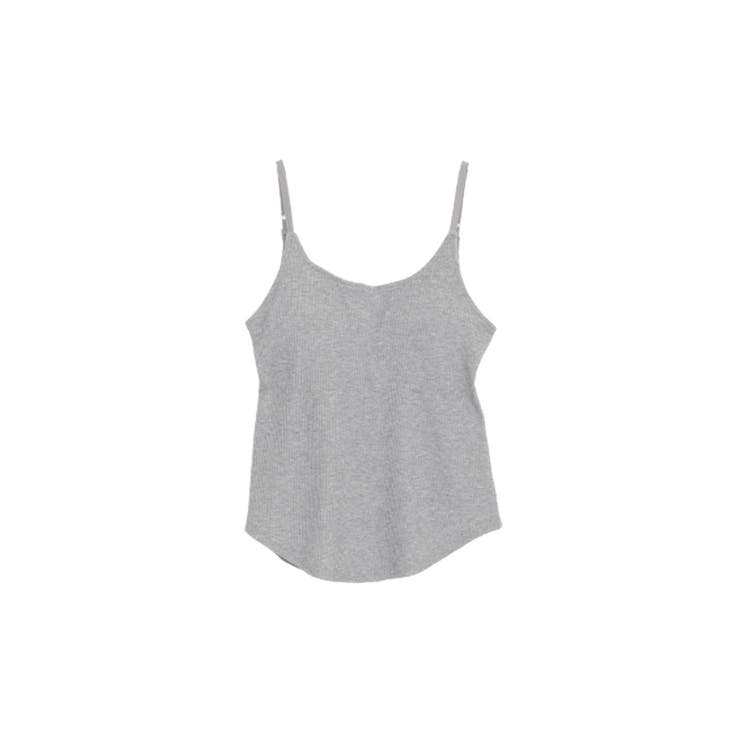 杢グレー | キャミソール カップ付き キャミ | Ryuyu