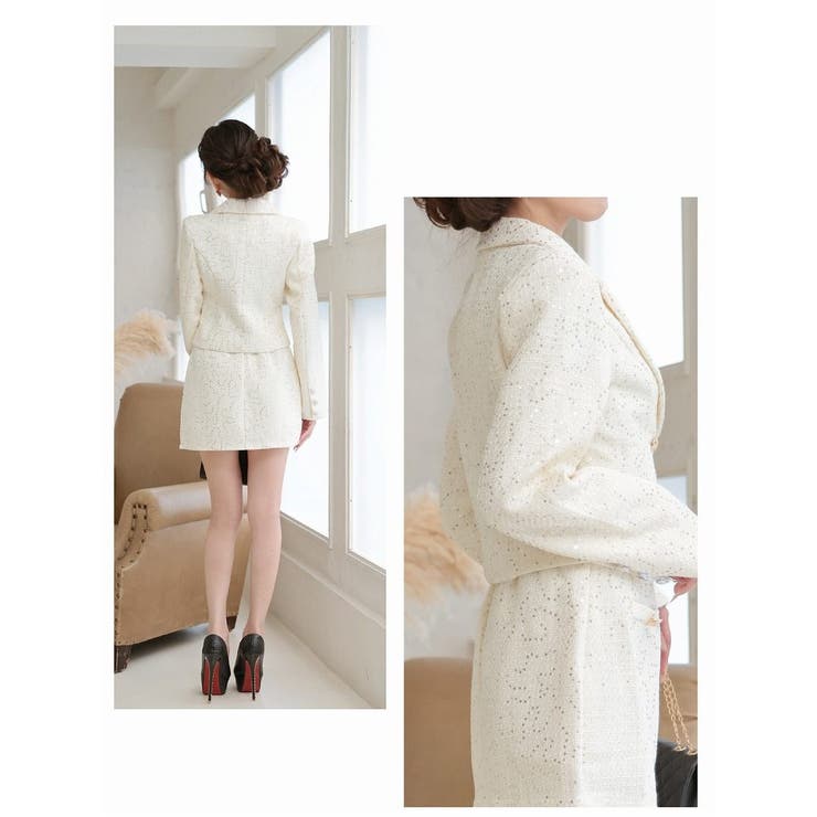 キャバスーツ スパンコール ツイード | Ryuyu | 詳細画像5 