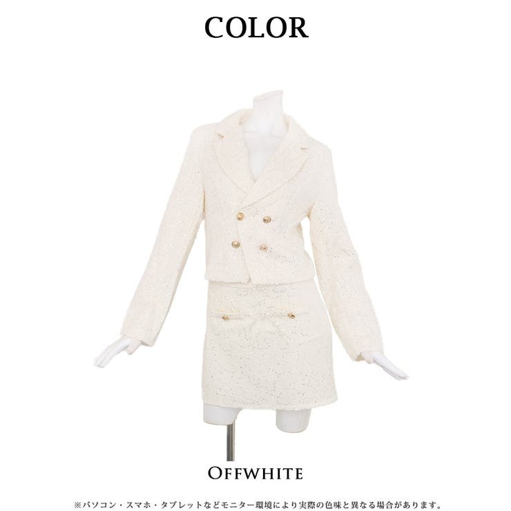 キャバスーツ スパンコール ツイード | Ryuyu | 詳細画像7 