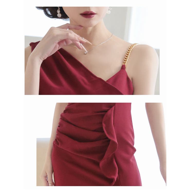 キャバドレス ロング ワンショル風 | Ryuyu | 詳細画像4 