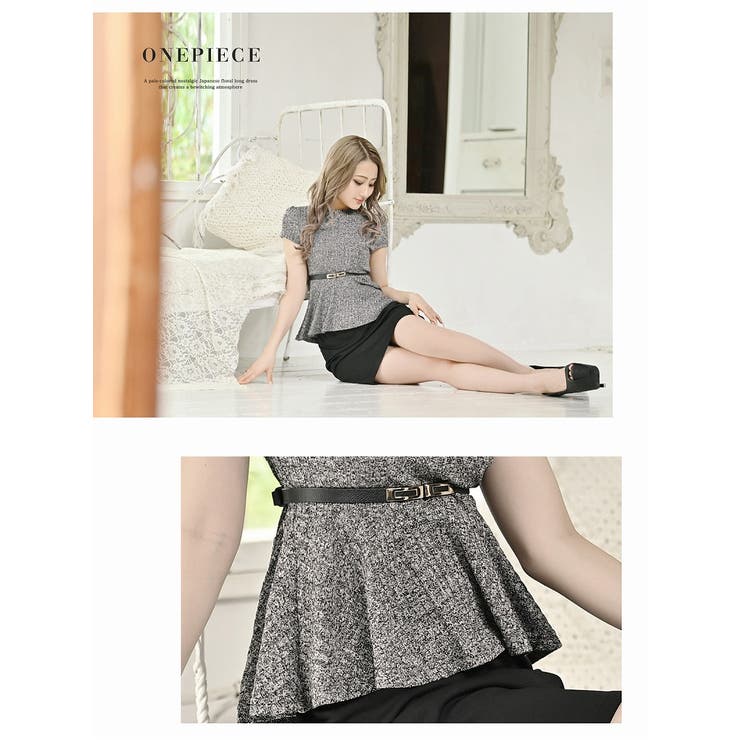 キャバドレス ミニ ぺプラム | Ryuyu | 詳細画像3 