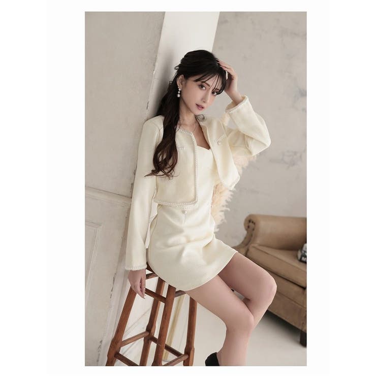 キャバスーツ 白 ツイード | Ryuyu | 詳細画像8 