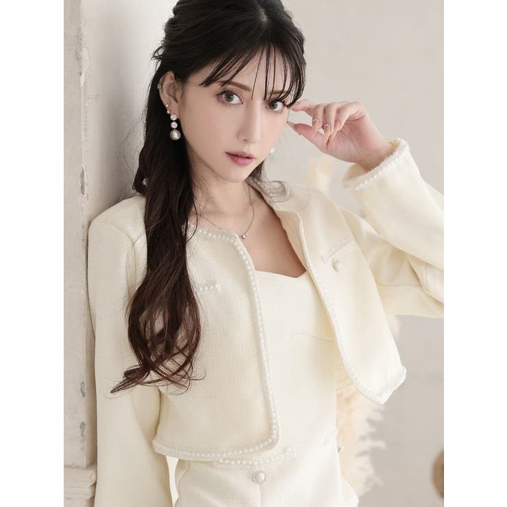 キャバスーツ 白 ツイード | Ryuyu | 詳細画像9 