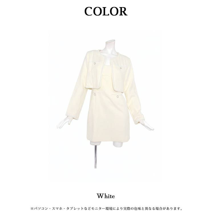 キャバスーツ 白 ツイード | Ryuyu | 詳細画像11 