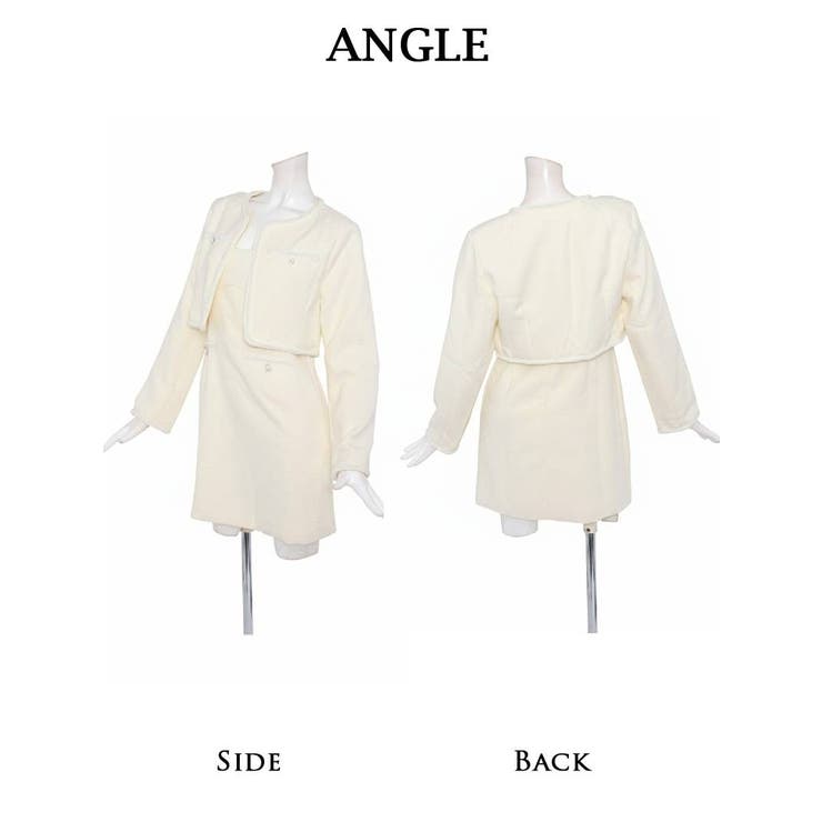 キャバスーツ 白 ツイード | Ryuyu | 詳細画像12 