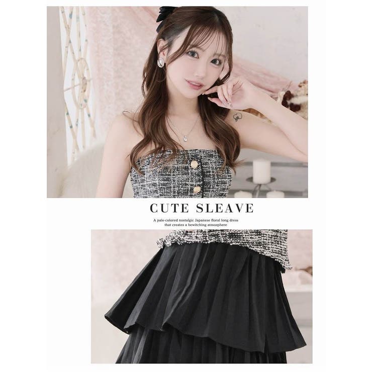 キャバドレス ミニ ツイード | Ryuyu | 詳細画像3 