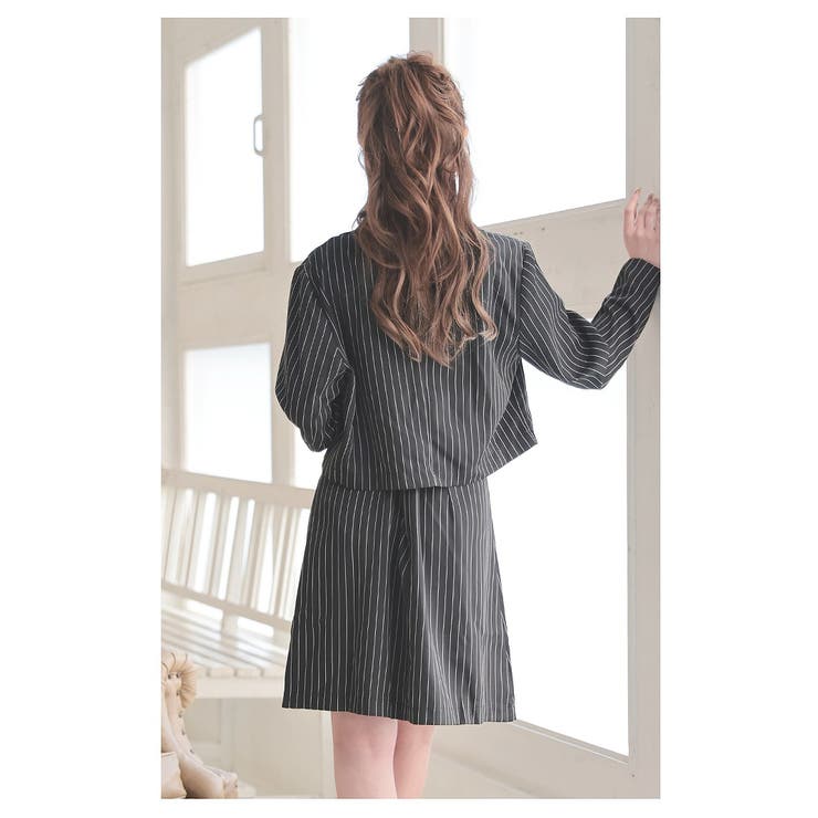 キャバスーツ ストライプスーツ ワンピーススーツ | Ryuyu | 詳細画像4 