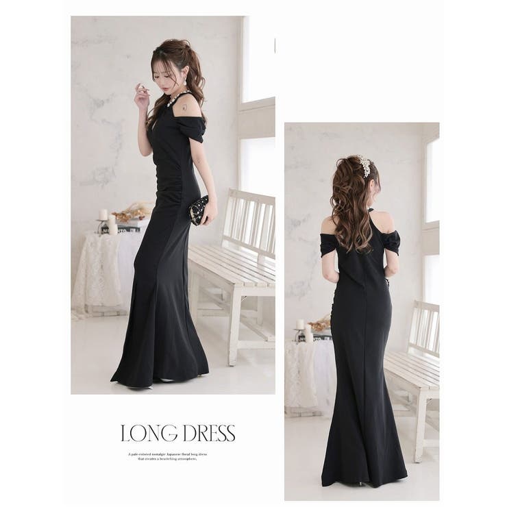 キャバドレス ロング ホルターネック | Ryuyu | 詳細画像5 